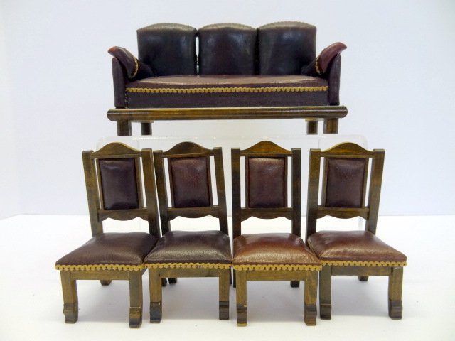 German Dollhouse Sofa and Chairs (1 of 3)