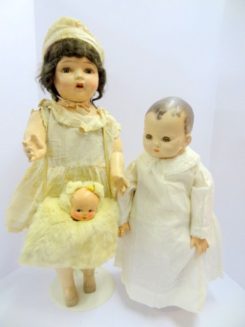 Composition Mama Doll, and Baby Doll (1 of 5)