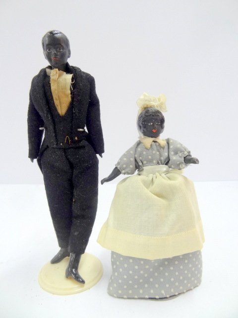 Pair of Black Doll House Dolls (1 of 3)
