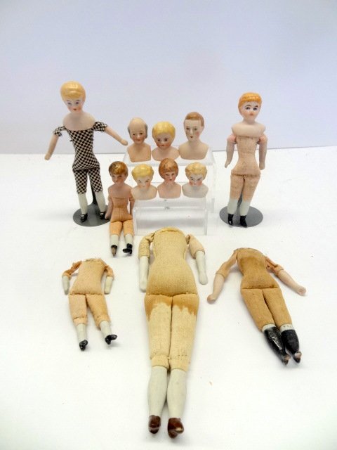 Lot of Naked Doll House Dolls and Heads (1 of 6)