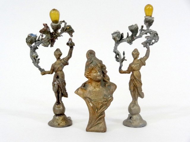 Miniature Dollhouse Lamps and Statue (1 of 1)