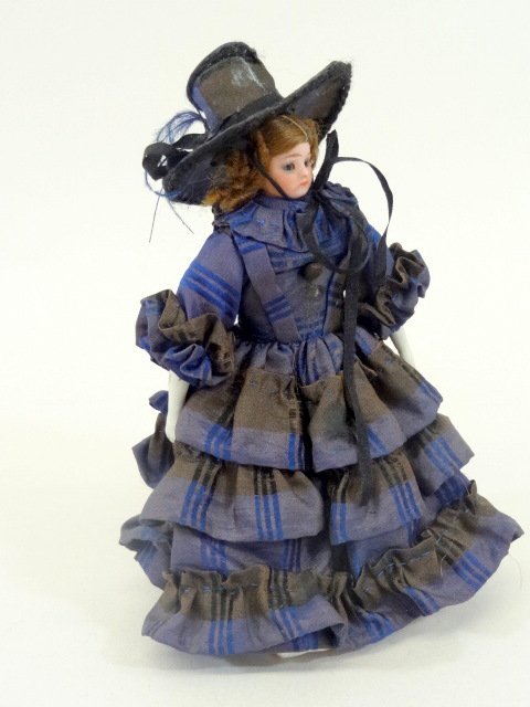 " Little Women" Bisque S & H Dollhouse Doll (1 of 2)
