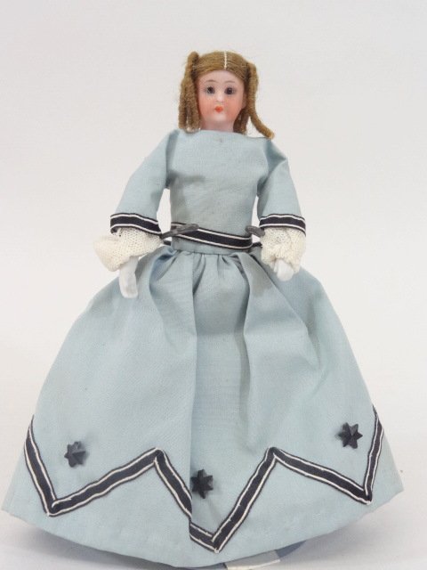 " Little Women" Bisque S & H Dollhouse Doll (1 of 2)
