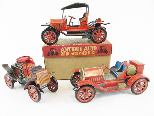 Three Japanese Tin Litho Autos (1 of 4)