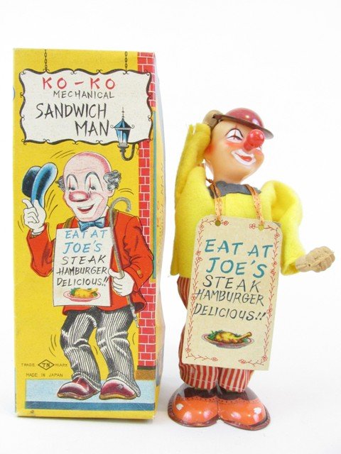 T.N. Mechanical Sandwich Man Wind-up (1 of 4)