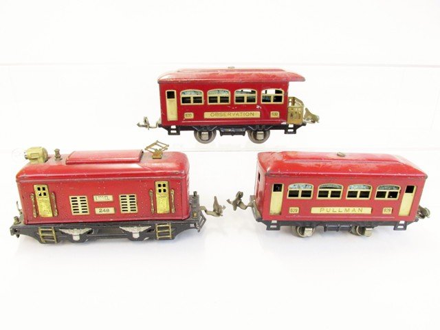 248 Elec. Engine 629 Pullman, 630 Observation, Set #296 (1 of 5)