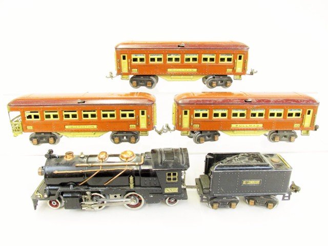 Lionel Steam Engine 262 Passenger Set with Three Cars (1 of 6)