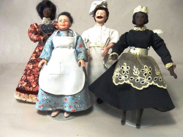 Four Artist Domestic Dollhouse Dolls (1 of 3)