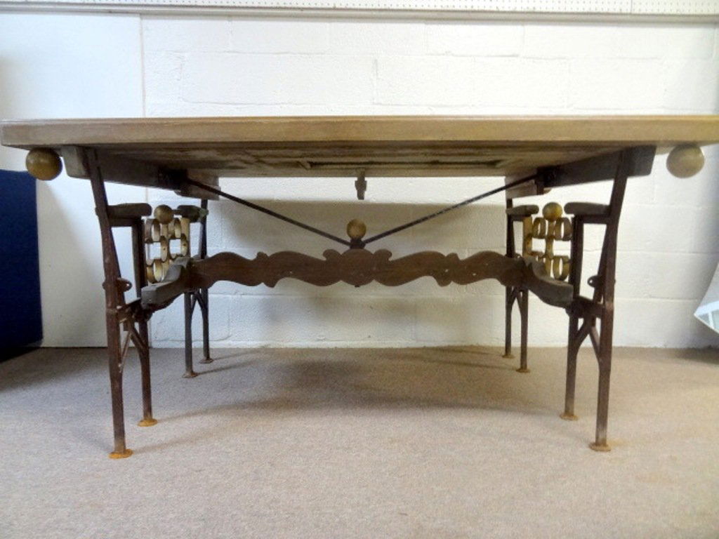 Artisan Cast Iron/Wood Dining Room Table (1 of 4)