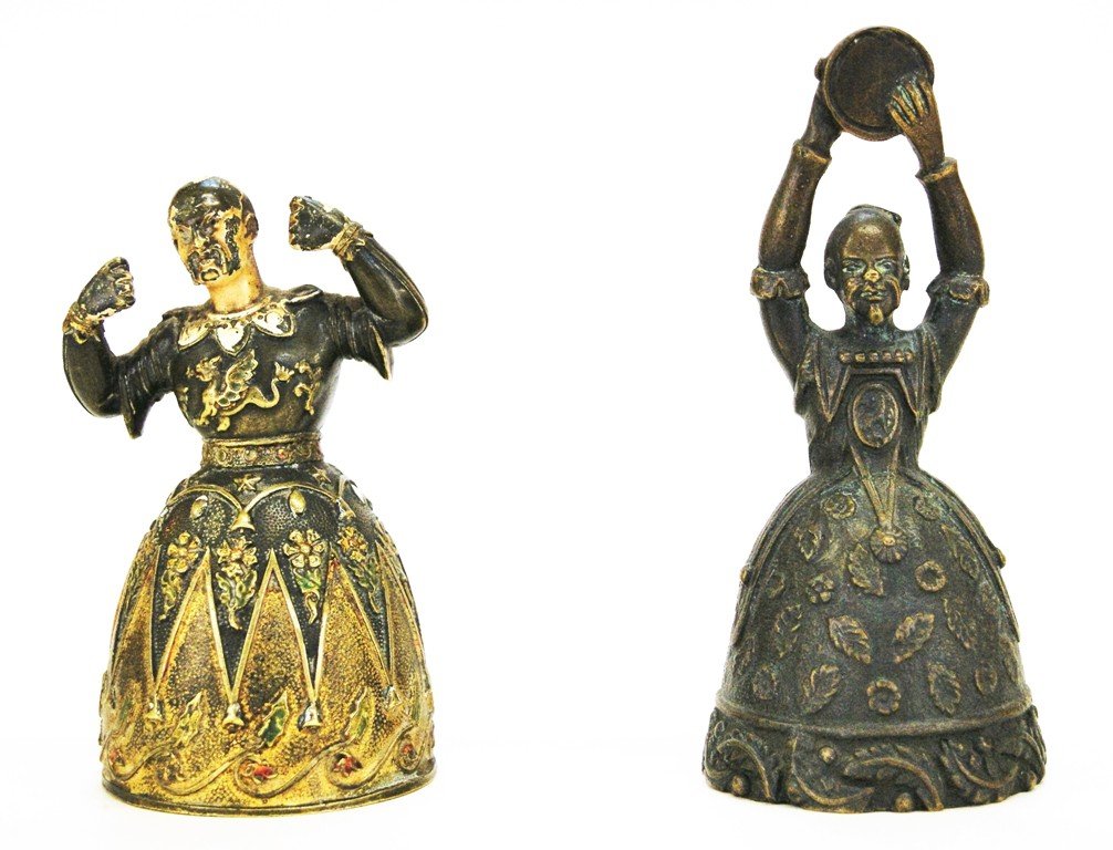 Two Asian Style Figural Bronze Bells (1 of 5)