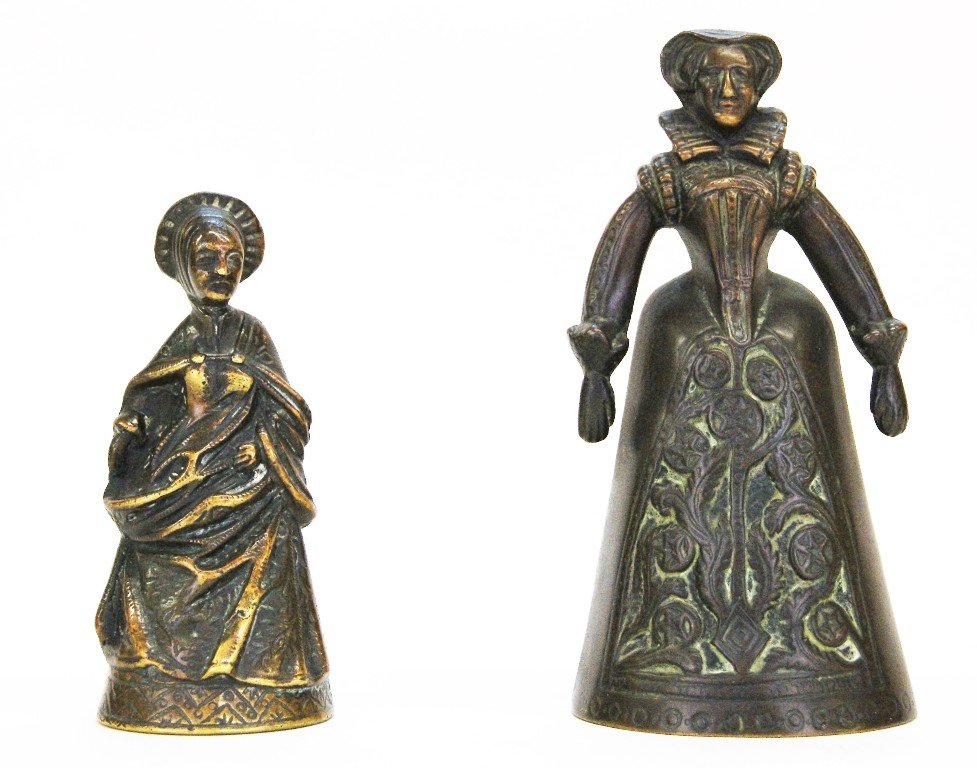 Two Bronze Figural Dinner Bells (1 of 6)