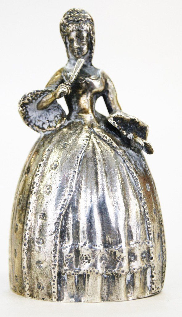 European Silver Figural Bell (1 of 4)