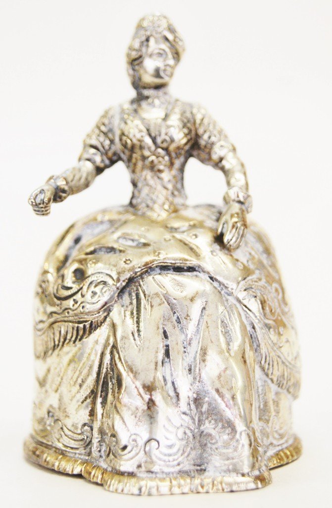 European Silver Figural Dinner Bell (1 of 6)