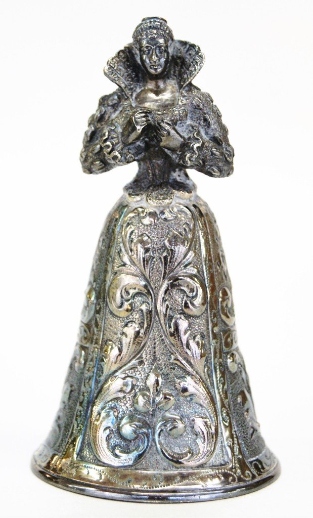 European Silver Figural Dinner Bell (1 of 5)