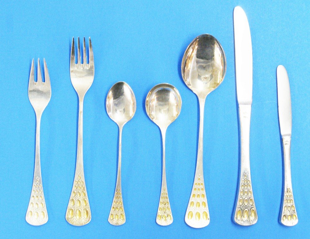Rosenthal "Romance" Sterling Flatware Service For 12 (1 of 8)