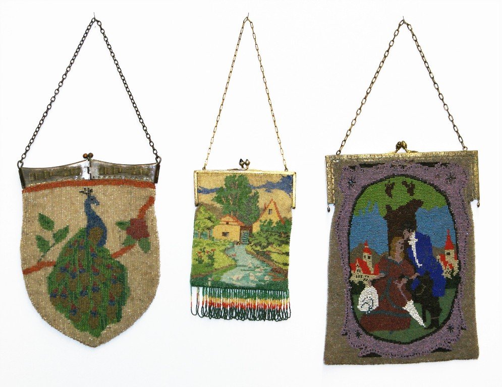 Three Vintage Figural Beaded Bags (1 of 8)