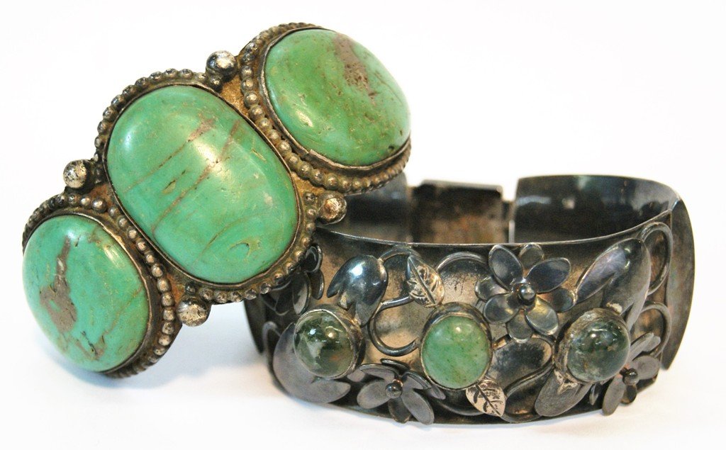 Pair Southwest Silver Bracelets (1 of 7)