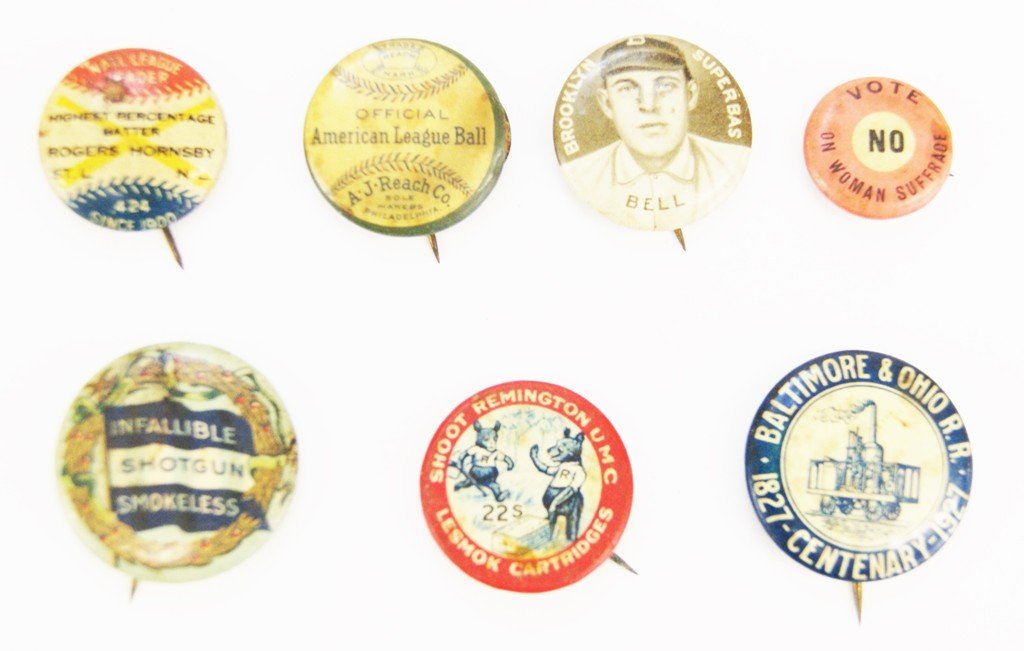 Early Pins, Baseball, R.R., Gunpowder, Suffrage (1 of 8)