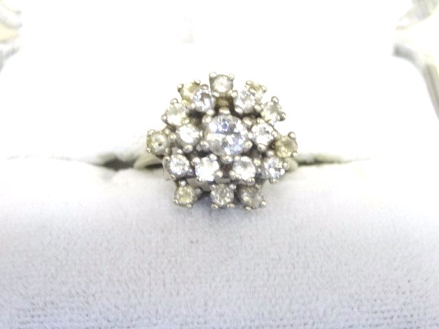 14kt Diamond Cluster Ring (1 of 1)