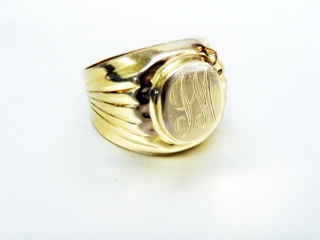 14kt Men's Initial Ring (1 of 1)