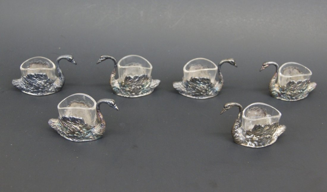 6 B.B. & B. Swan Figural Salt Dishes & Others (1 of 4)
