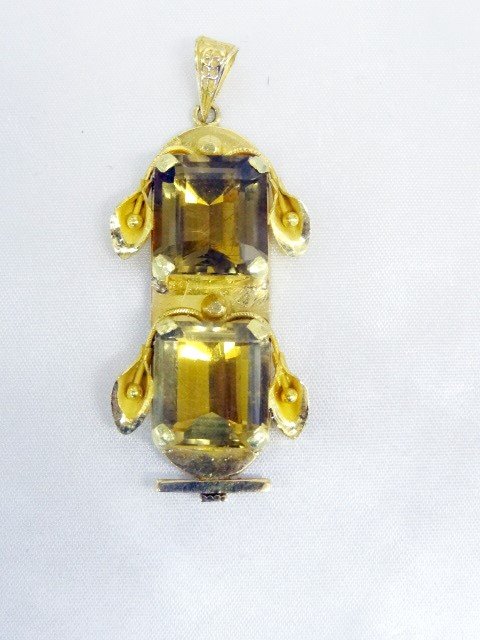 Lemon Citrine Enhancer Pendent Egyptian (1 of 2)