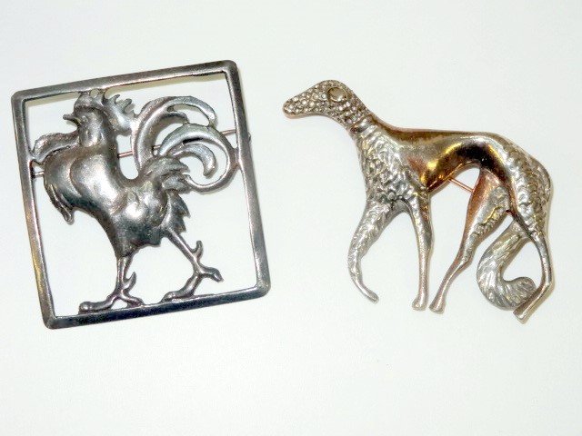 Sterling Dog Pin (1 of 1)