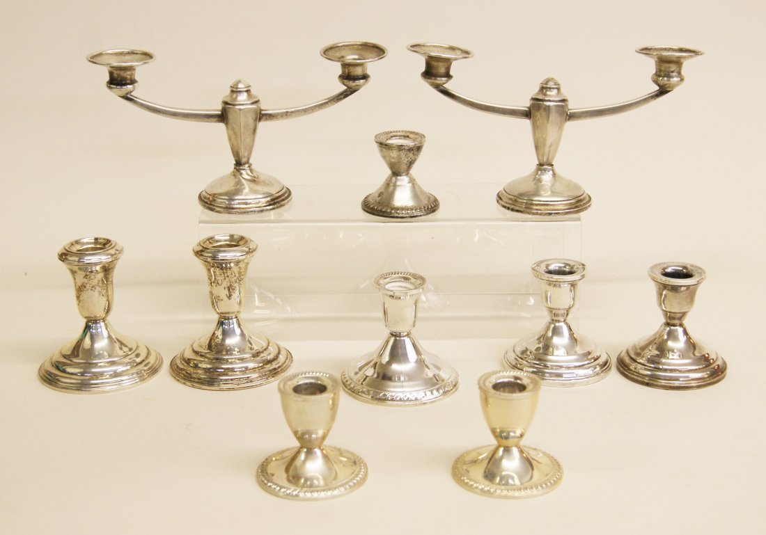 10 Sterling Weighted Candlesticks (1 of 4)