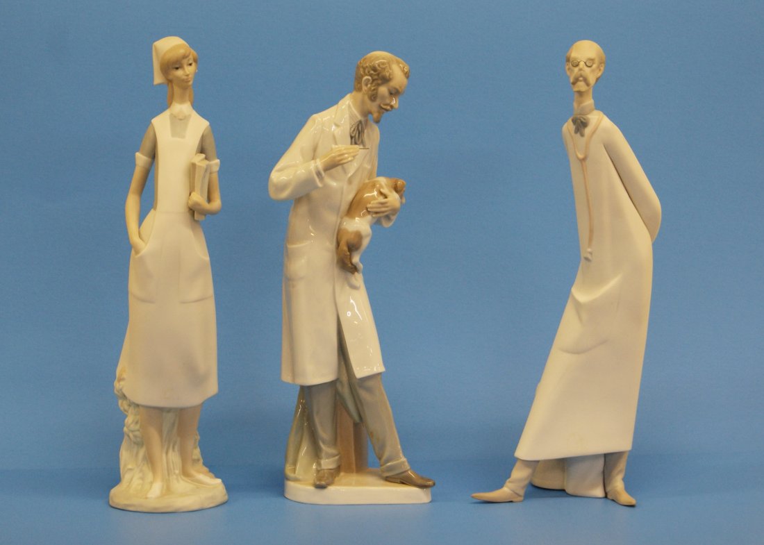 Three Lladro Figures, Vet, Doctor, Nurse (1 of 1)