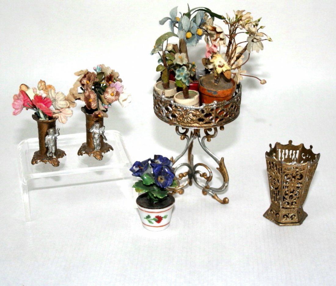 Soft Metal Plant Stand and Flowers (1 of 1)