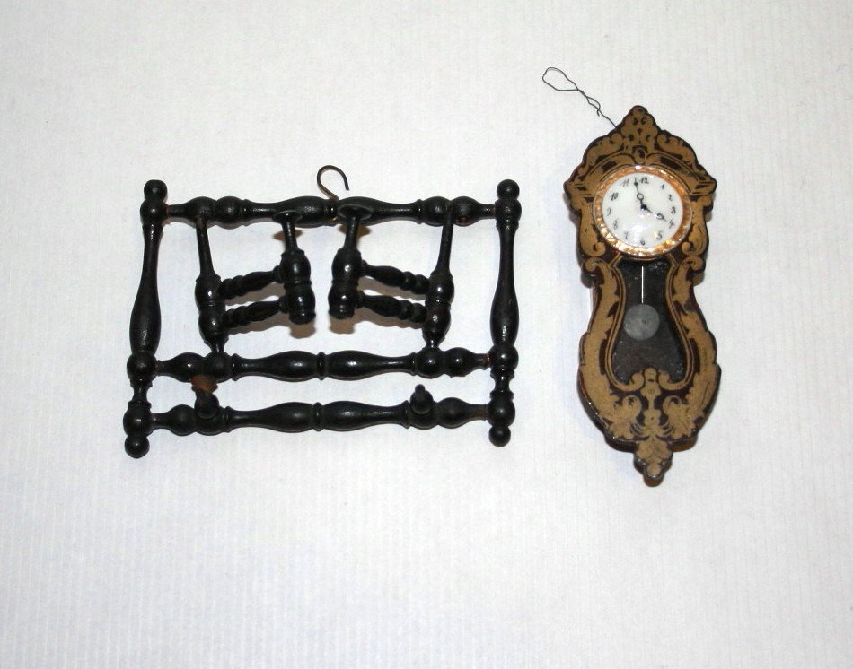 German Wall Clock and Hat Rack (1 of 2)
