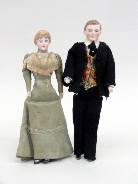 Antique German Dollhouse Dolls (1 of 1)