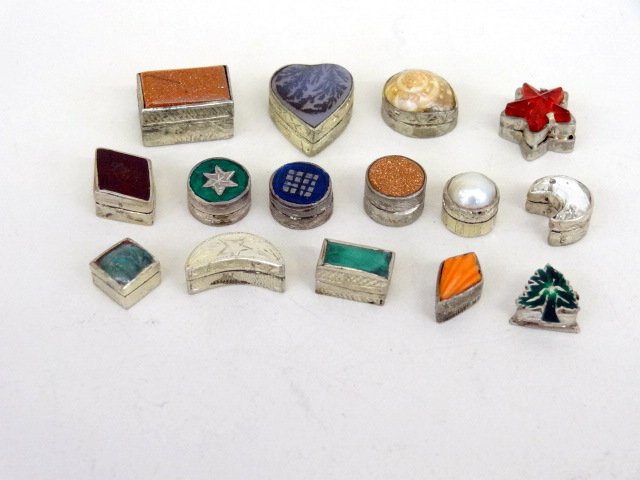 Joseph Gray Collection Fifteen Silver Miniature Boxes (1 of 1)