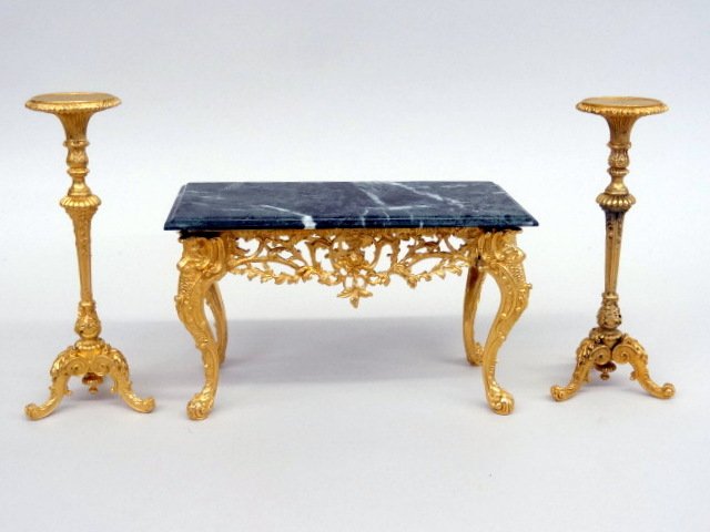 John Hodgson Gilt Table and Pedestals (1 of 1)
