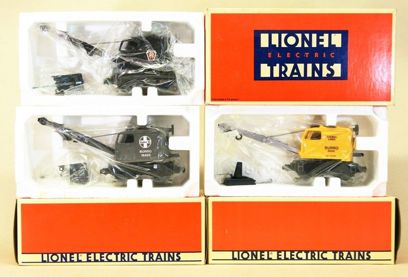 Three Lionel Modern Burro Cranes (1 of 5)