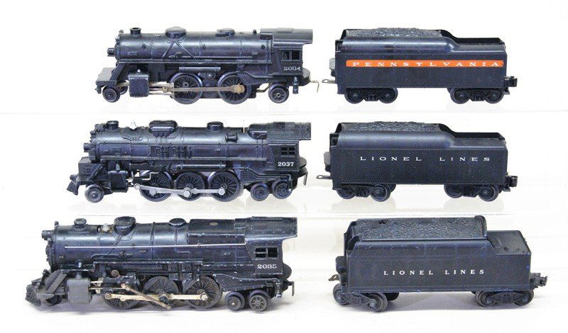 Lot of Three Lionel Steam Locomotives with Tenders (1 of 7)