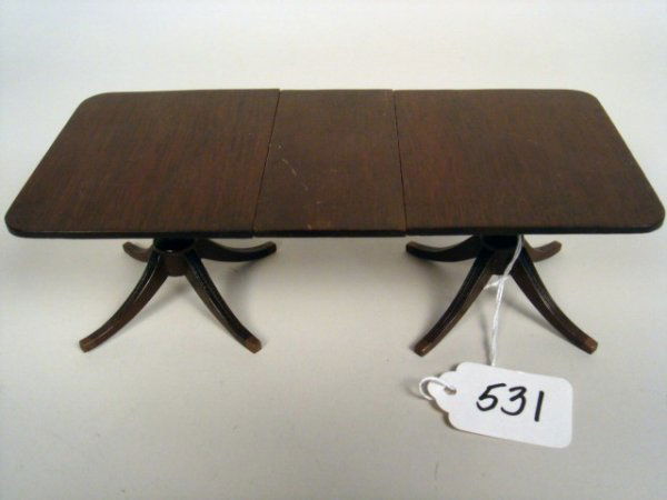 Eric Pearson Duncan Phyfe Mahogany Table: Eric Pearson Duncan Phyfe Mahogany Table with One leaf 2 1/4" x 5 3/4" x 2 1/2 with 2 " leaf