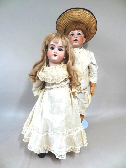 Lot of Two Bisque Head Dolls (1 of 5)