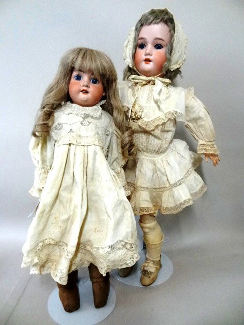 Two Bisque Head Dolls (1 of 3)