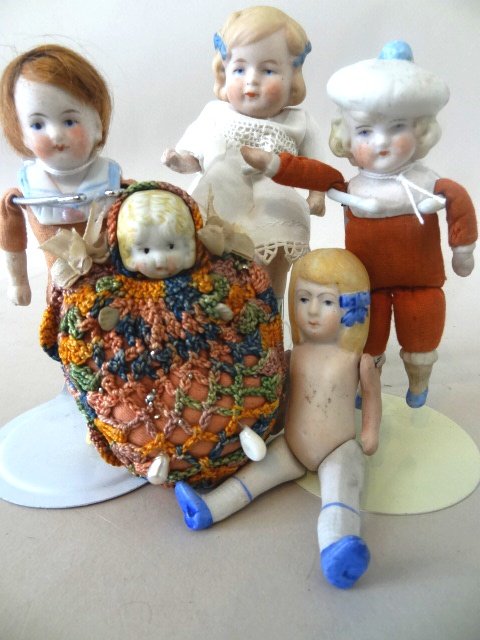 Five Small Bisque Dolls (1 of 1)