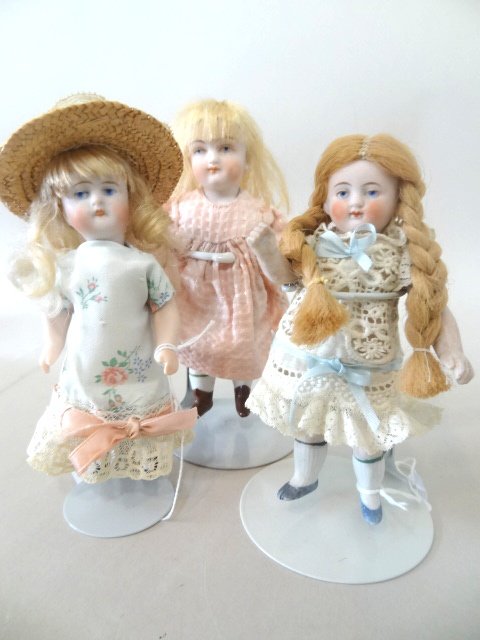 Three Small All Bisque Dolls (1 of 2)