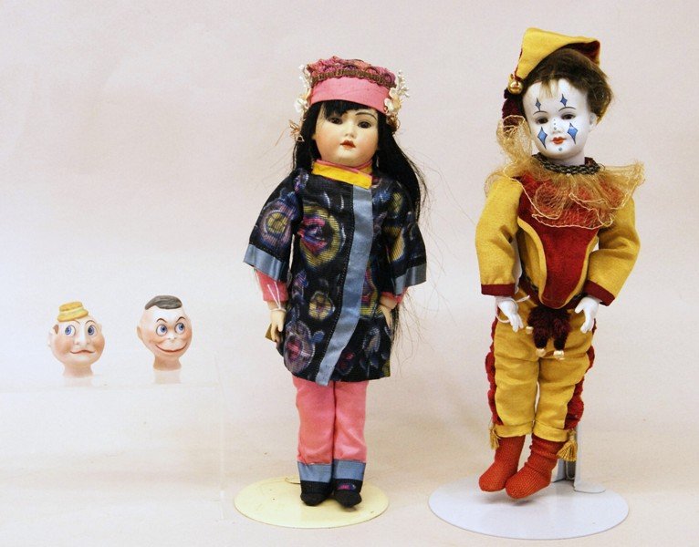 Group of (2) Artist Dolls and (2) Heads (1 of 6)