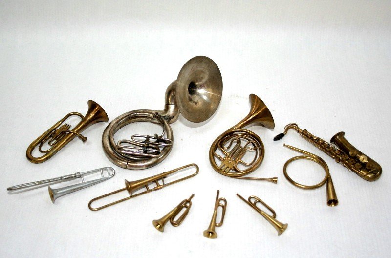 Dollhouse Miniature Brass Instruments (1 of 3)