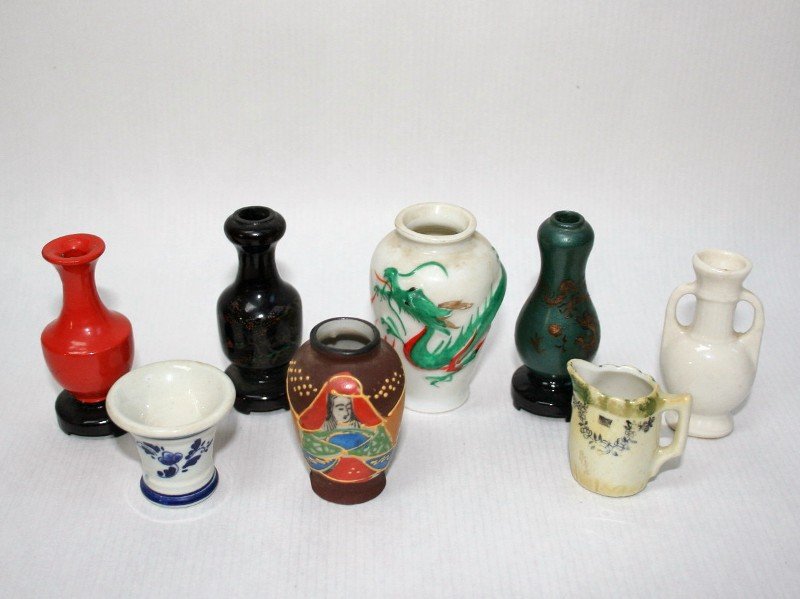 Dollhouse Miniature Asian Vases (1 of 1)