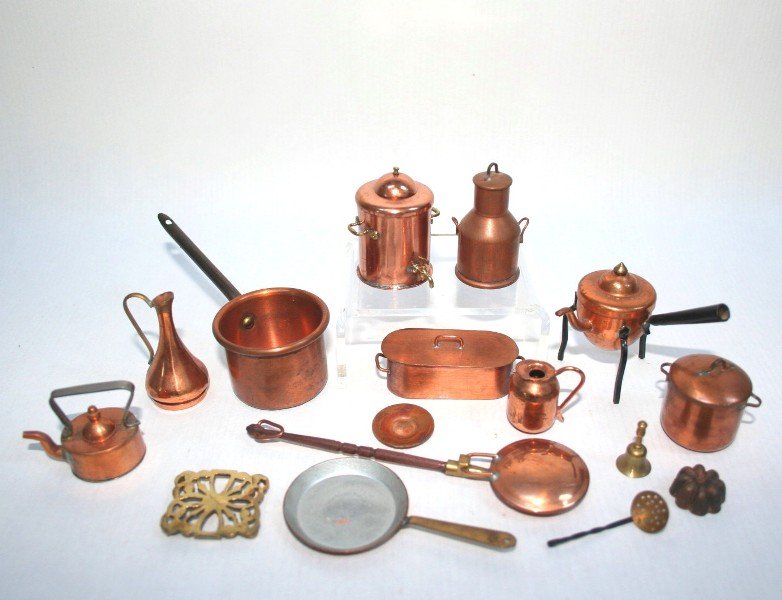 Dollhouse Miniature Vintage Copper and Brass (1 of 1)