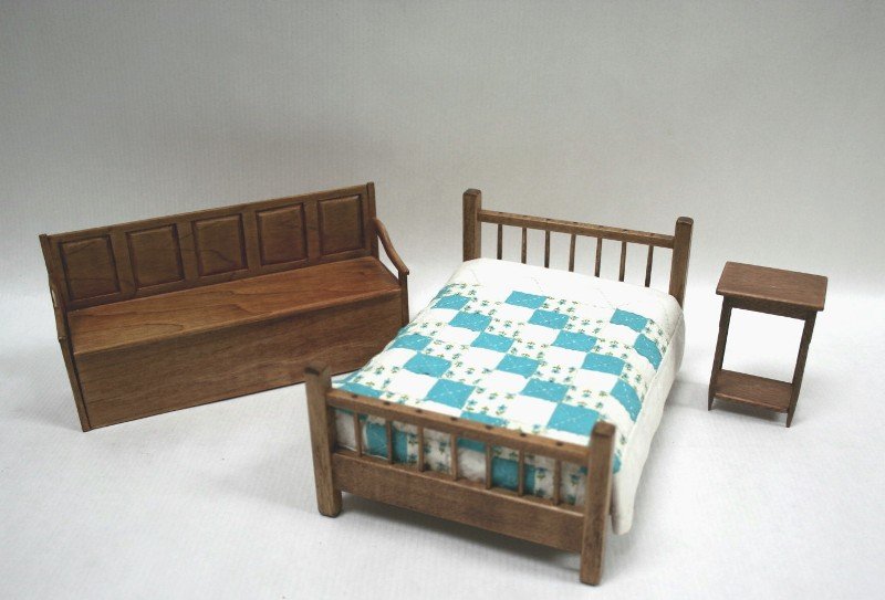 Dollhouse Miniature John Adams Bed (1 of 3)