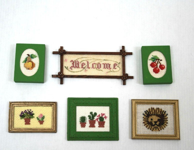 Dollhouse Miniature Framed Needlework (1 of 1)