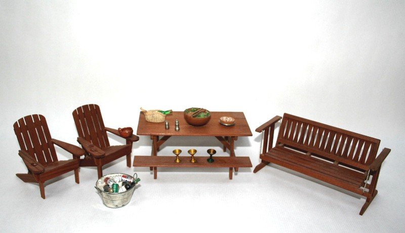 Dollhouse Miniature Backyard Picnic (1 of 3)