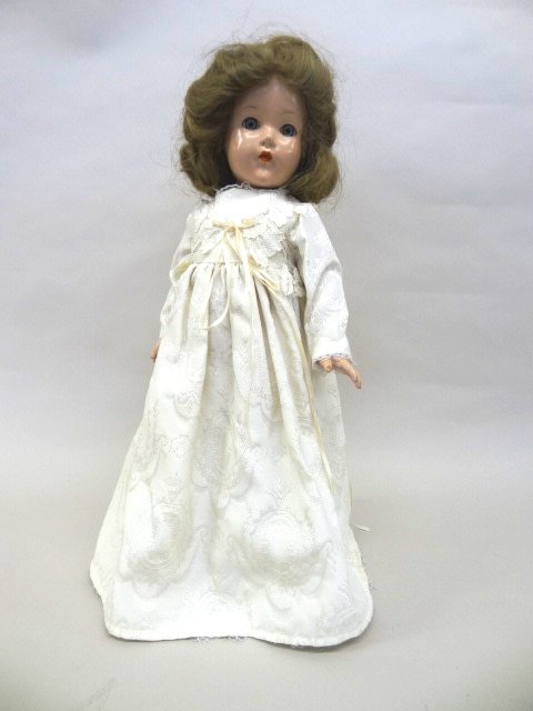 Effanbee Composition Bride Doll: Effanbee Composition Bride Doll 17", with original hair and redressed