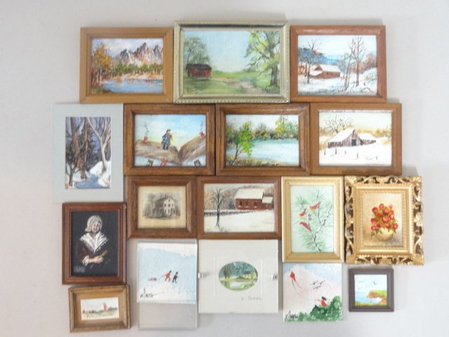 Dollhouse Miniature Oil Paintings (1 of 1)